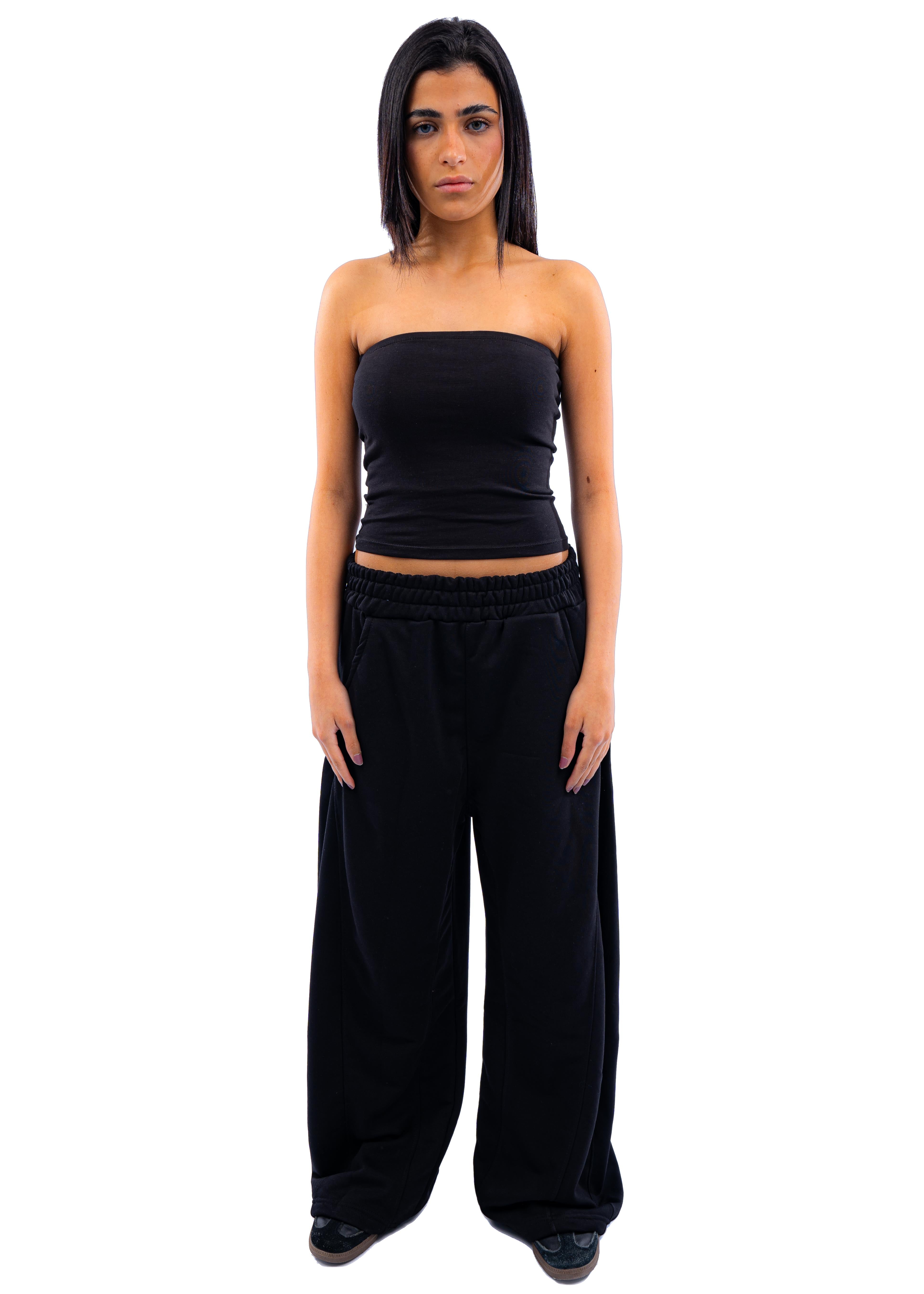 Initials Tube Top - Black
