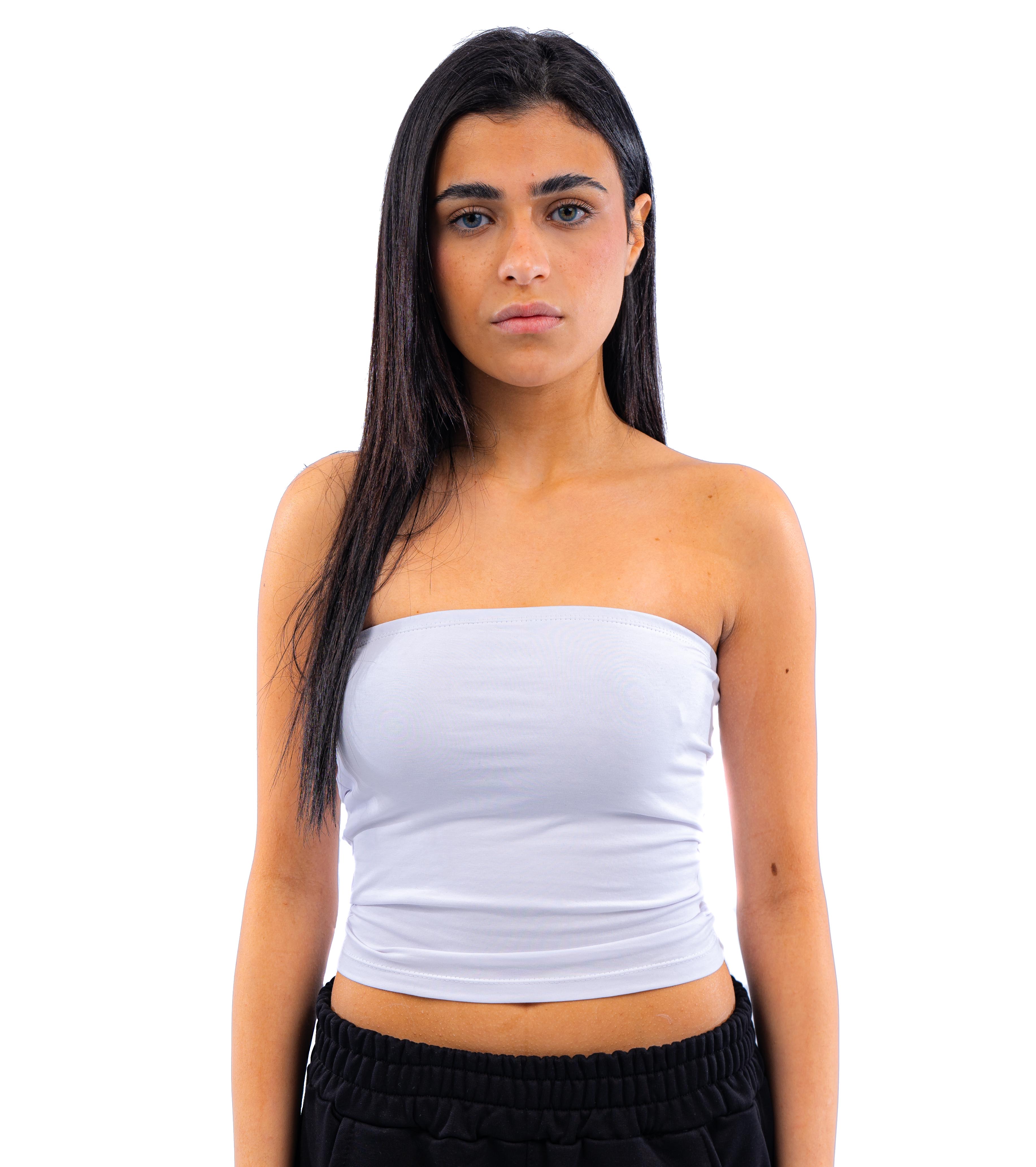 Initials Tube Top - White