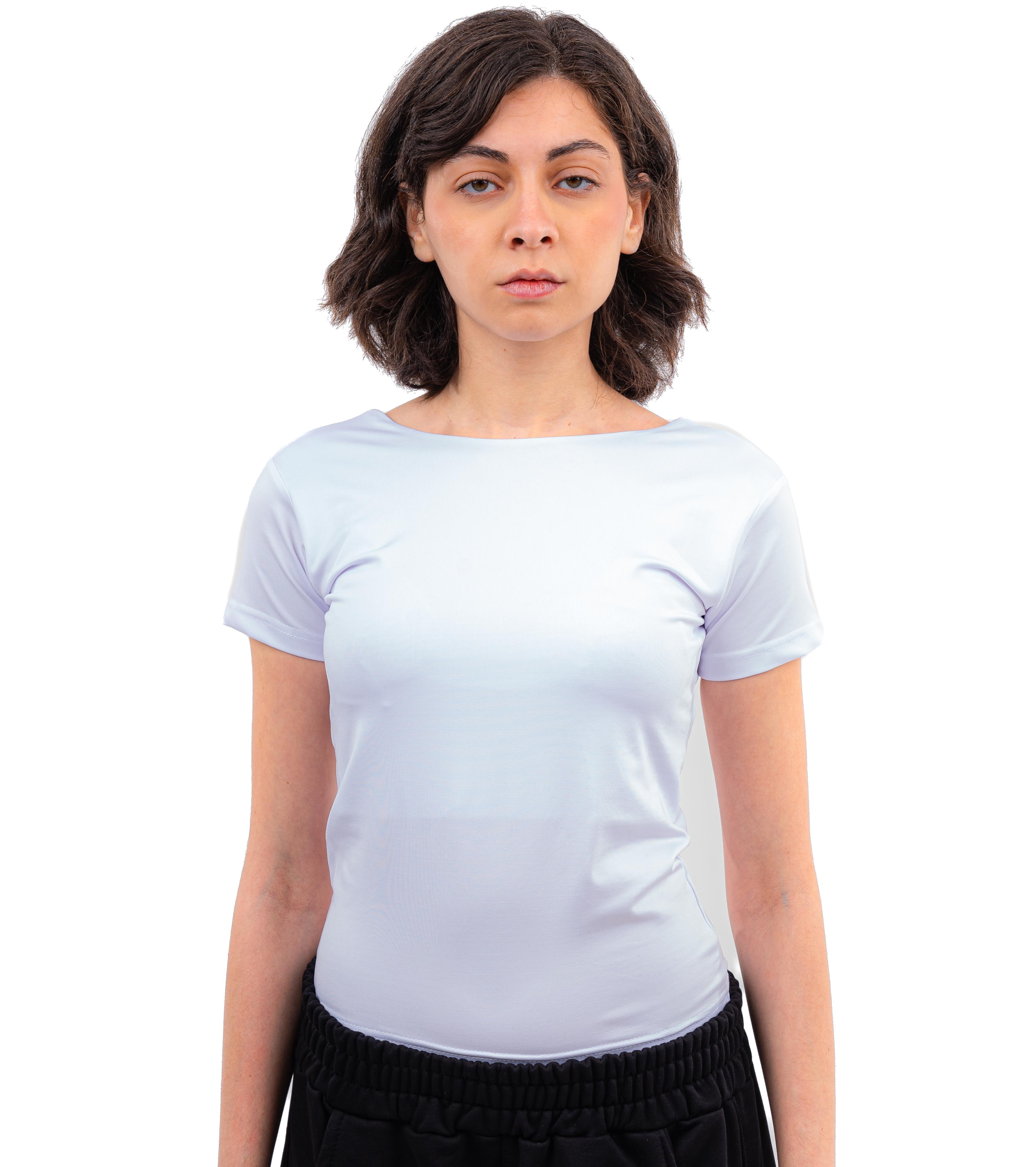 Initials Backless Short Sleeves Top