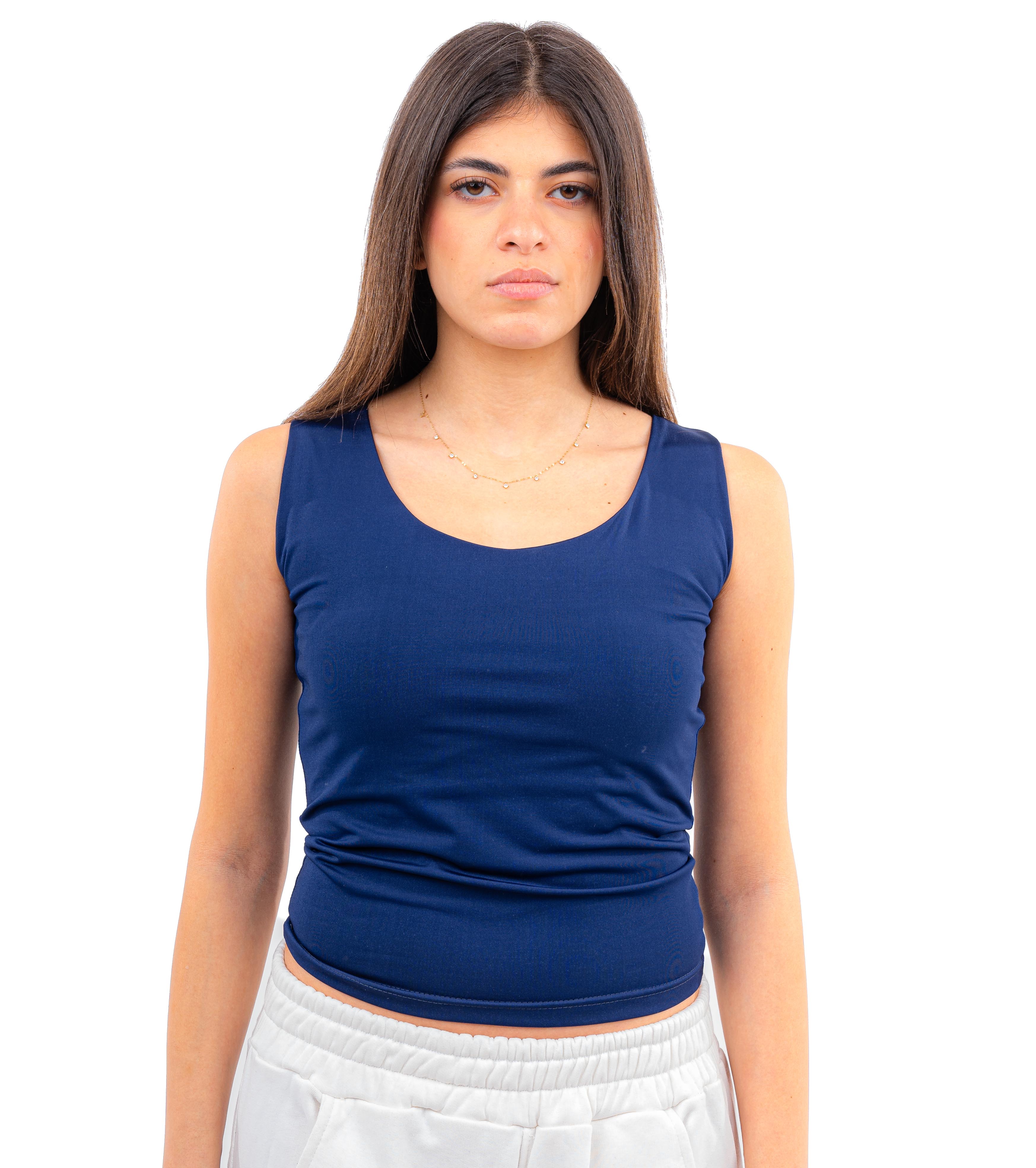 Initials Tank Top - Navy