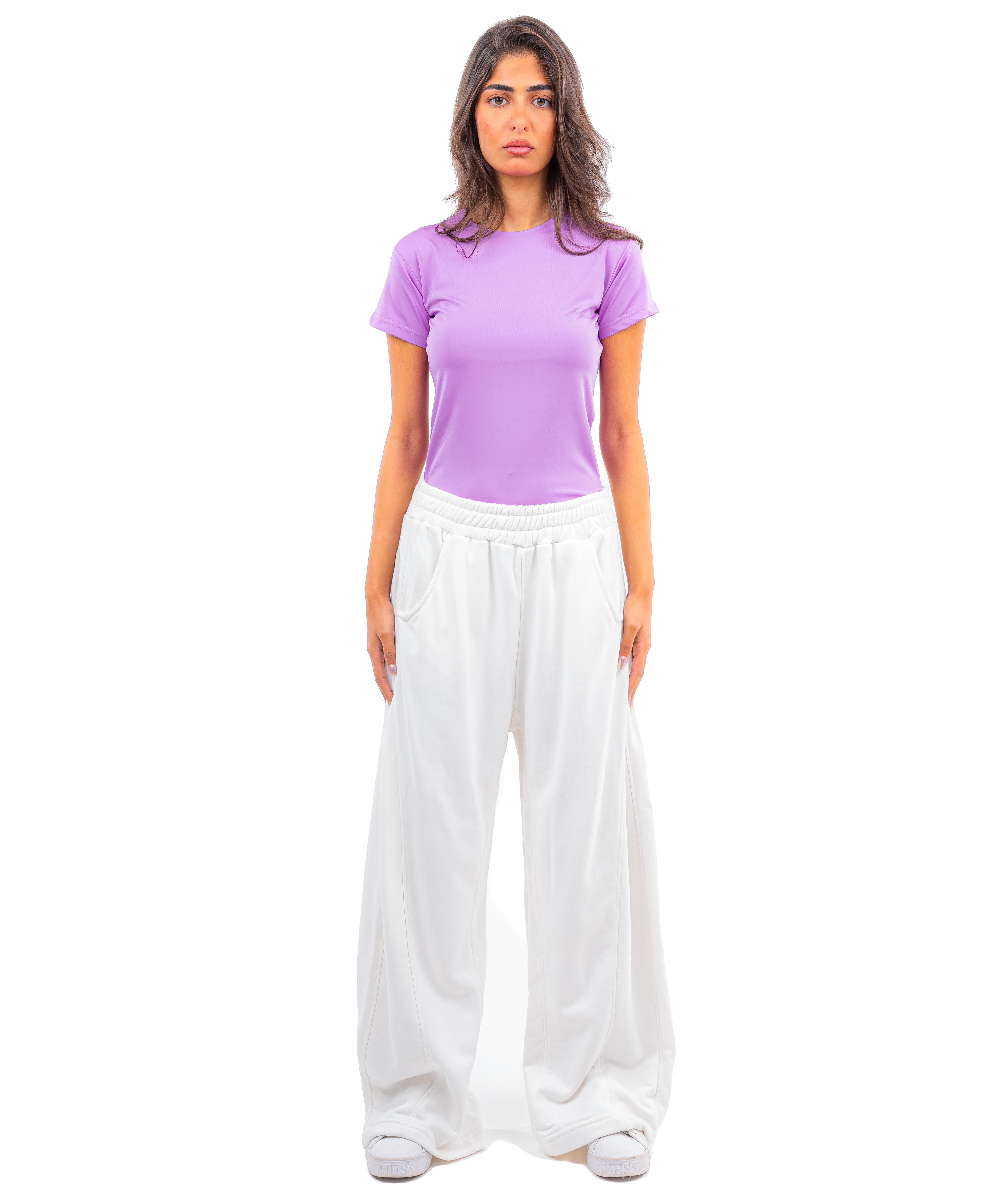 Initials Short Sleeves Top - Lavender