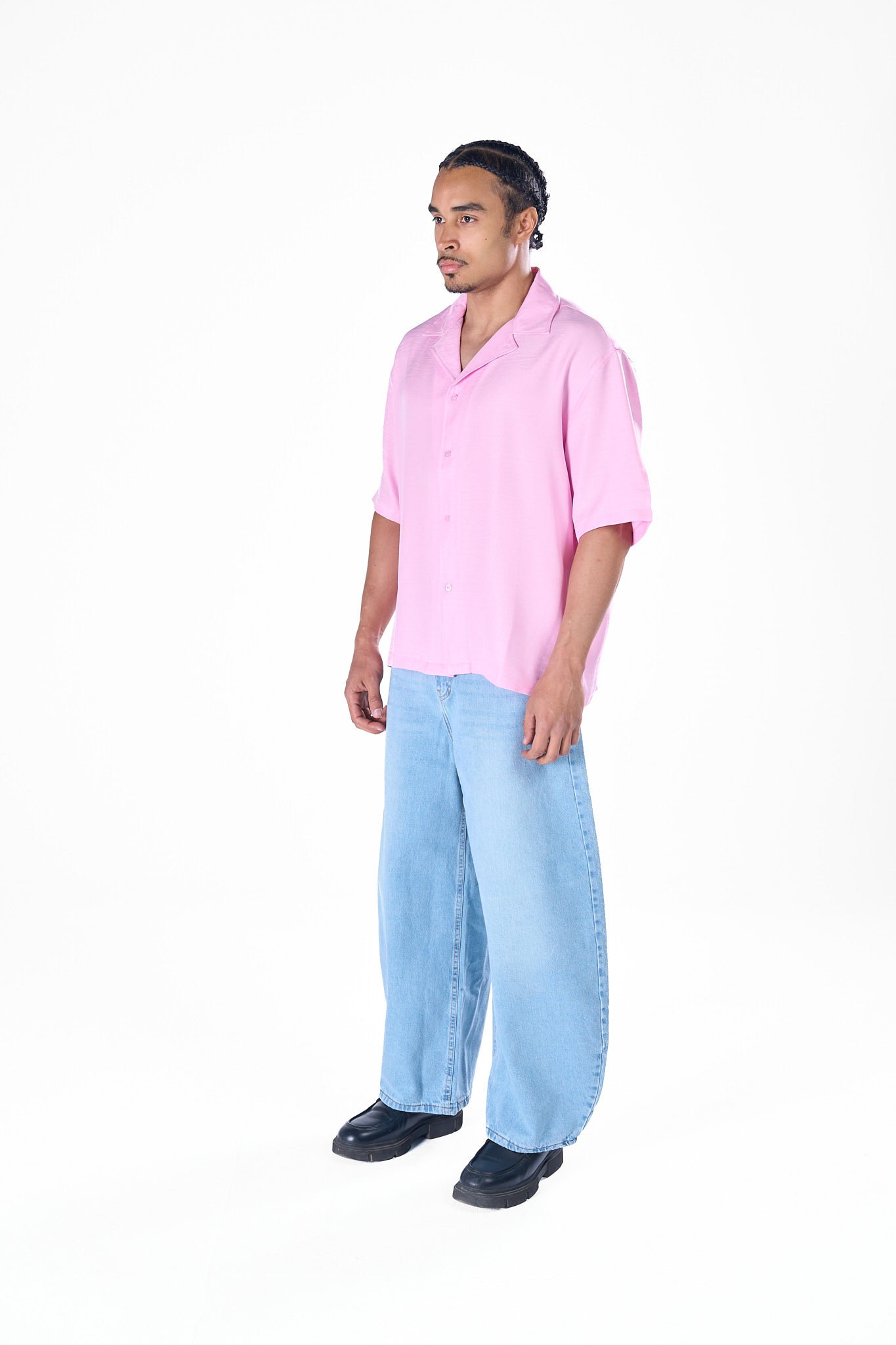 Half Sleeve Linen Shirt - Men