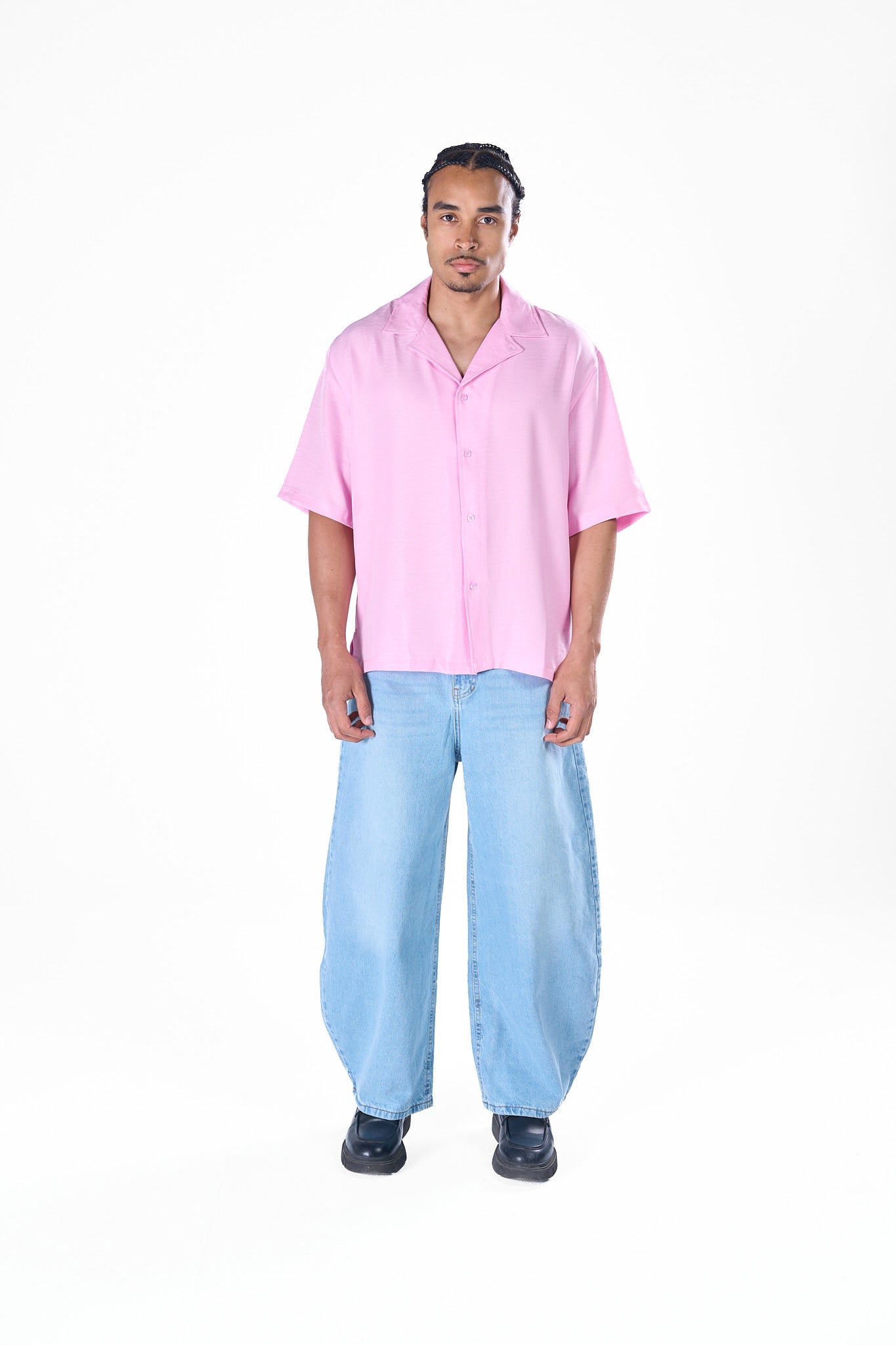 Half Sleeve Linen Shirt - Men