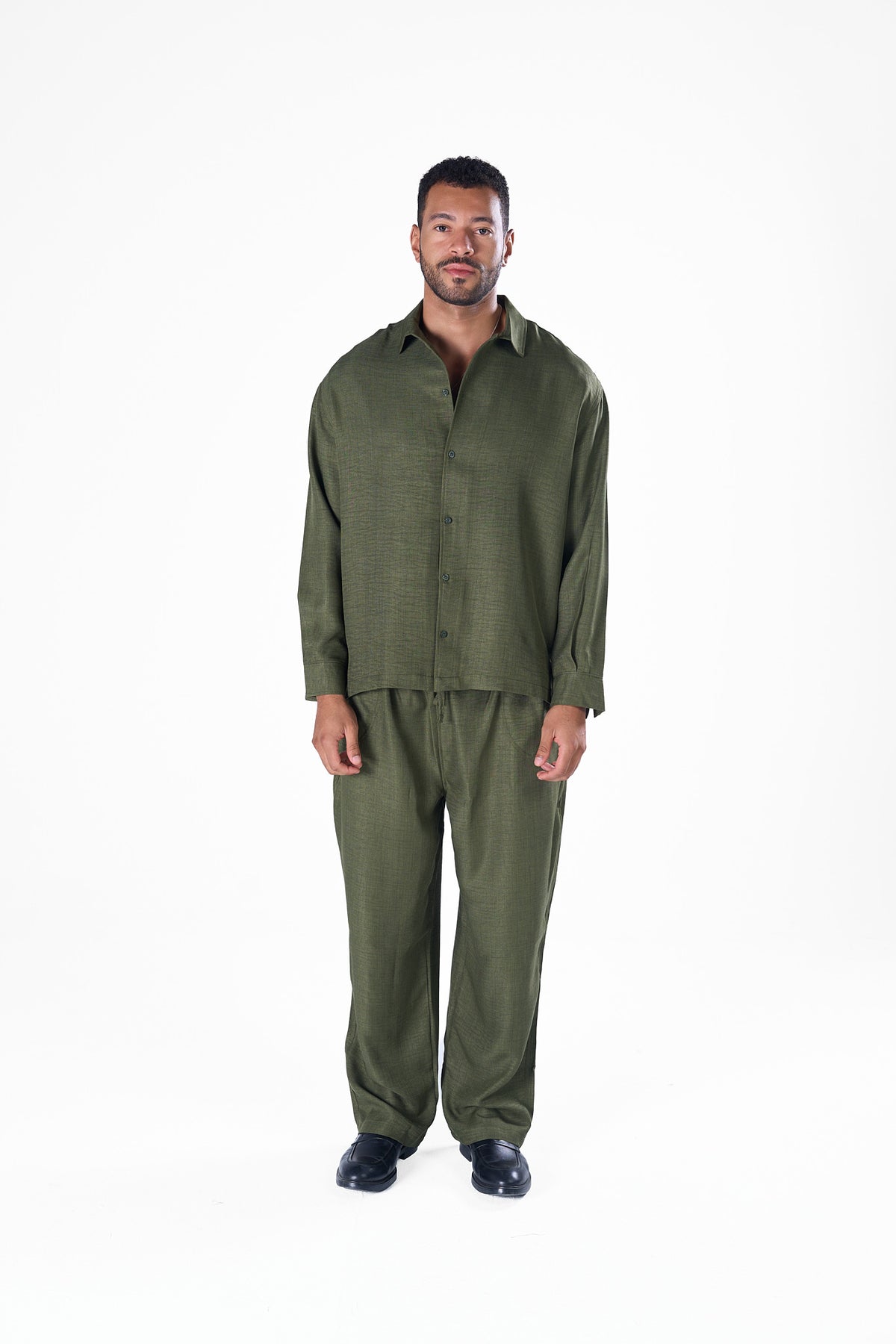 Long Sleeve Linen Shirt - Men