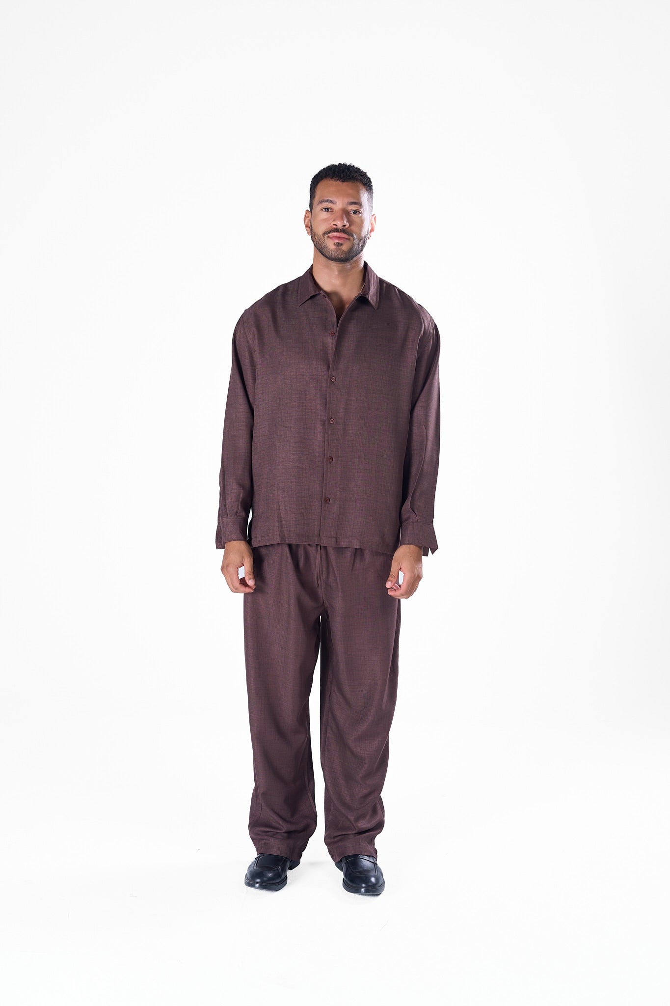 Long Sleeve Linen Shirt - Men