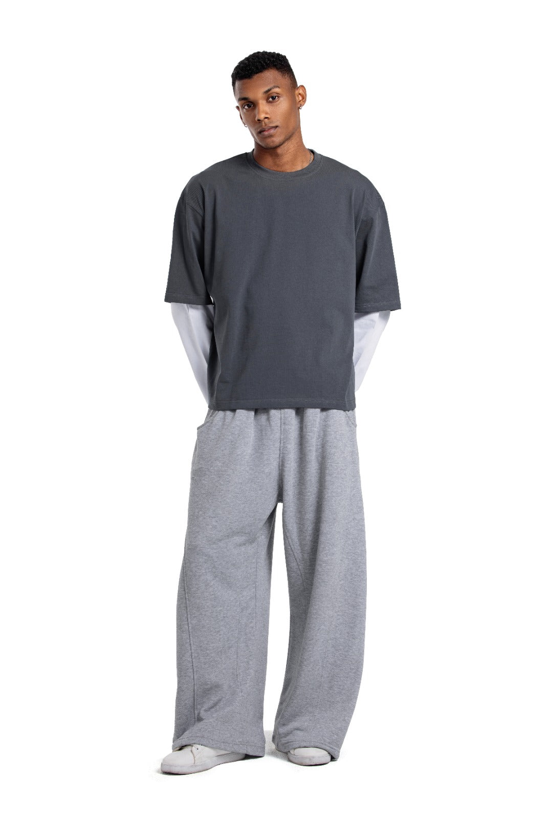 Initials Double Sleeve Boxy T-shirt