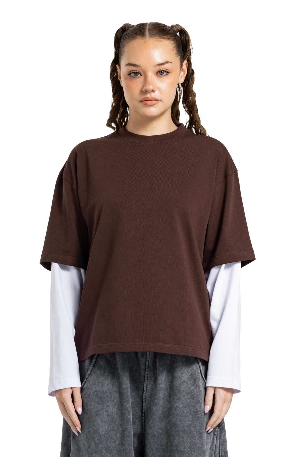 Initials Double Sleeve Boxy T-shirt