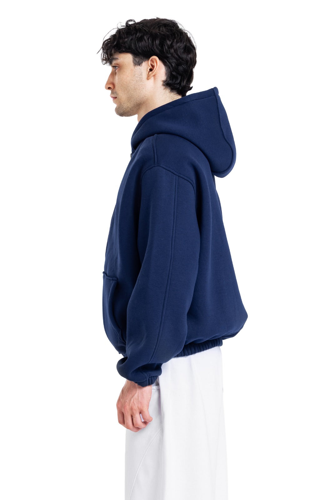 Initials Boxy Zip-Up Sweater