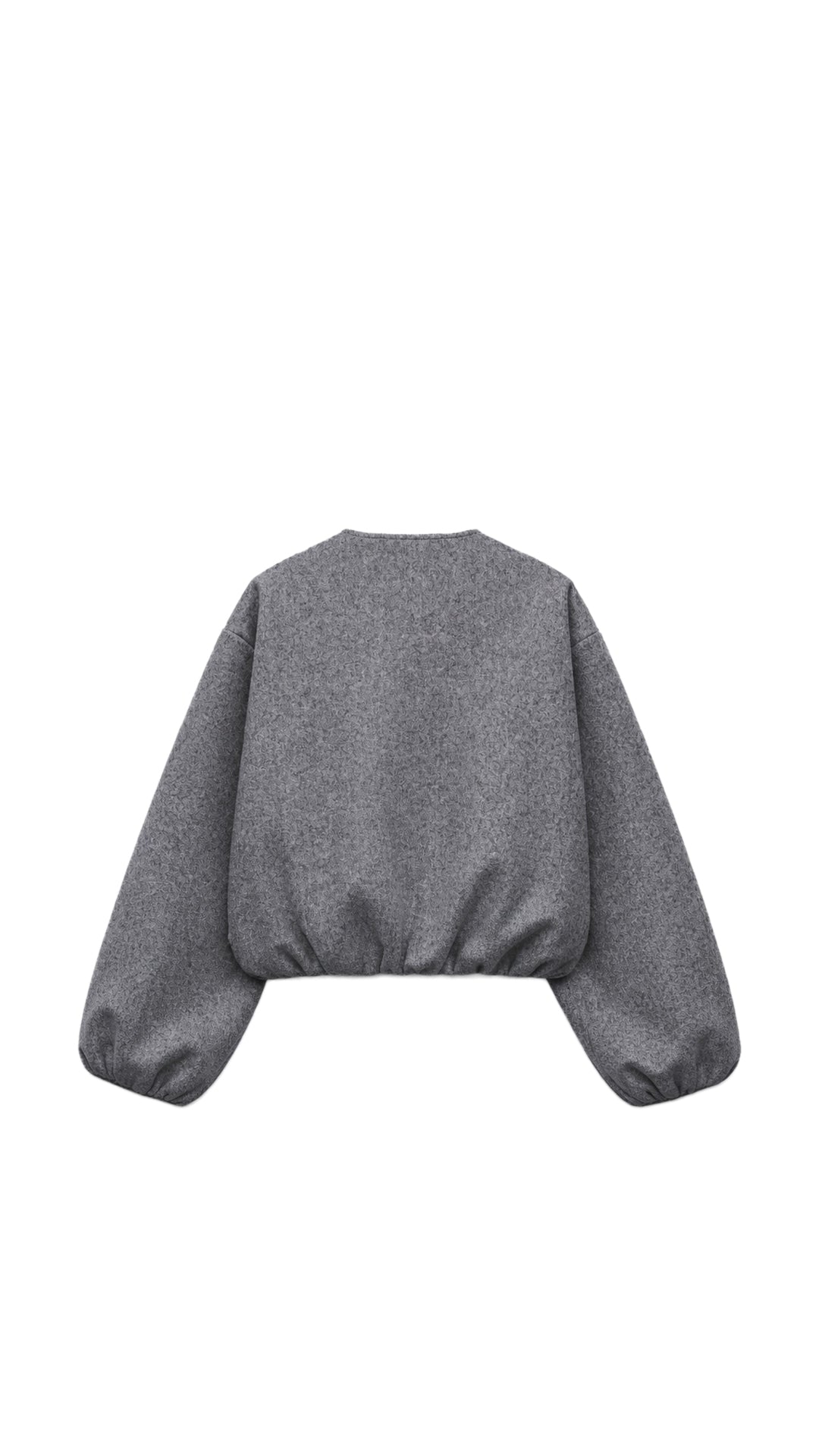 Round Neck Wool Jacket