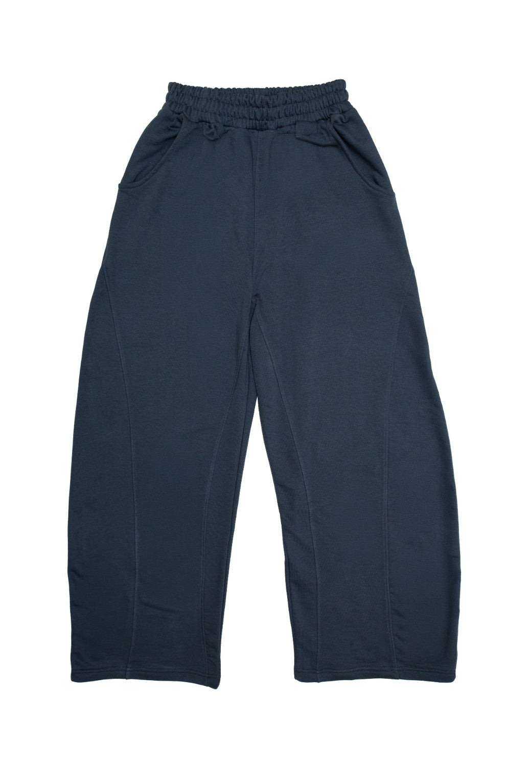 Initials Wide Leg Sweatpants - Navy