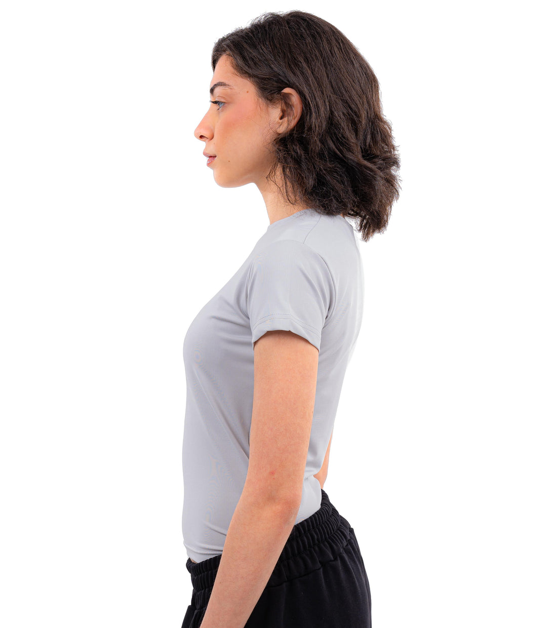 Initials Short Sleeves Top - Silver