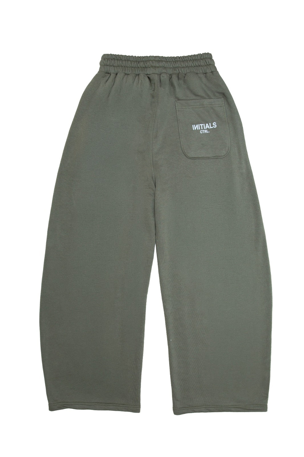 Initials Wide Leg Sweatpants - Olive