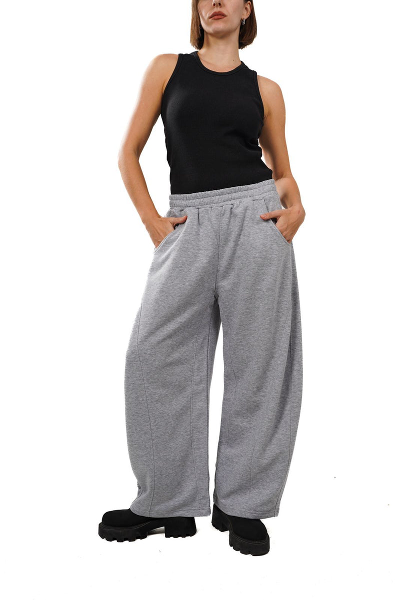 Initials wide leg sweatpants - Grey