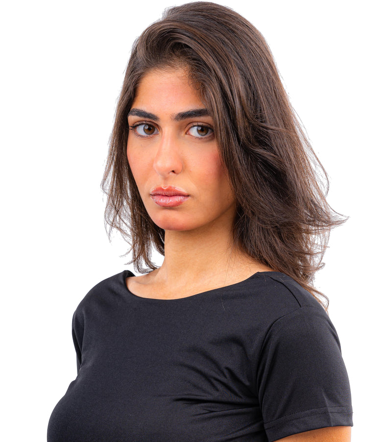 Initials Backless Short Sleeves Top