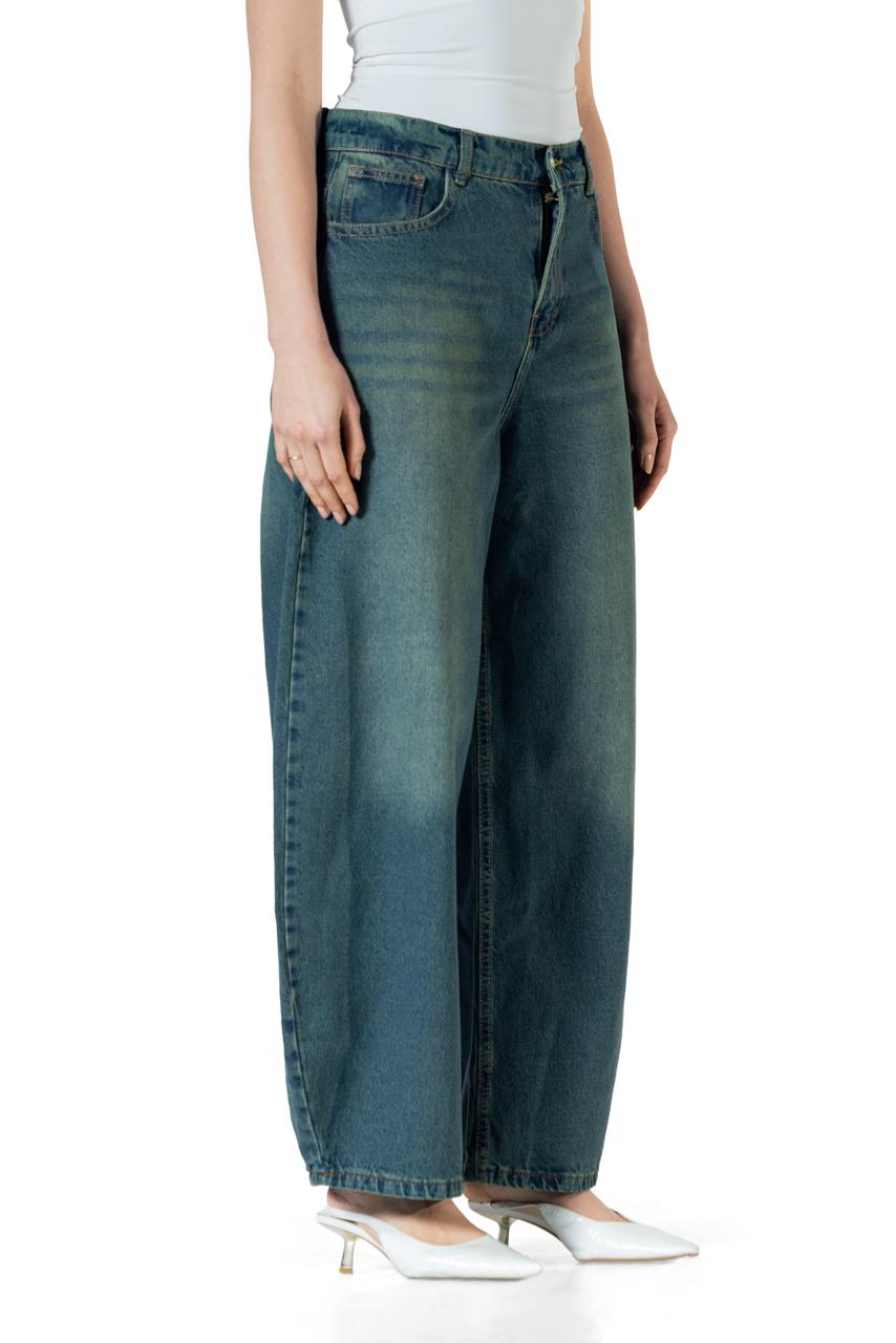 Baggy Fit - Washed Teal Denim