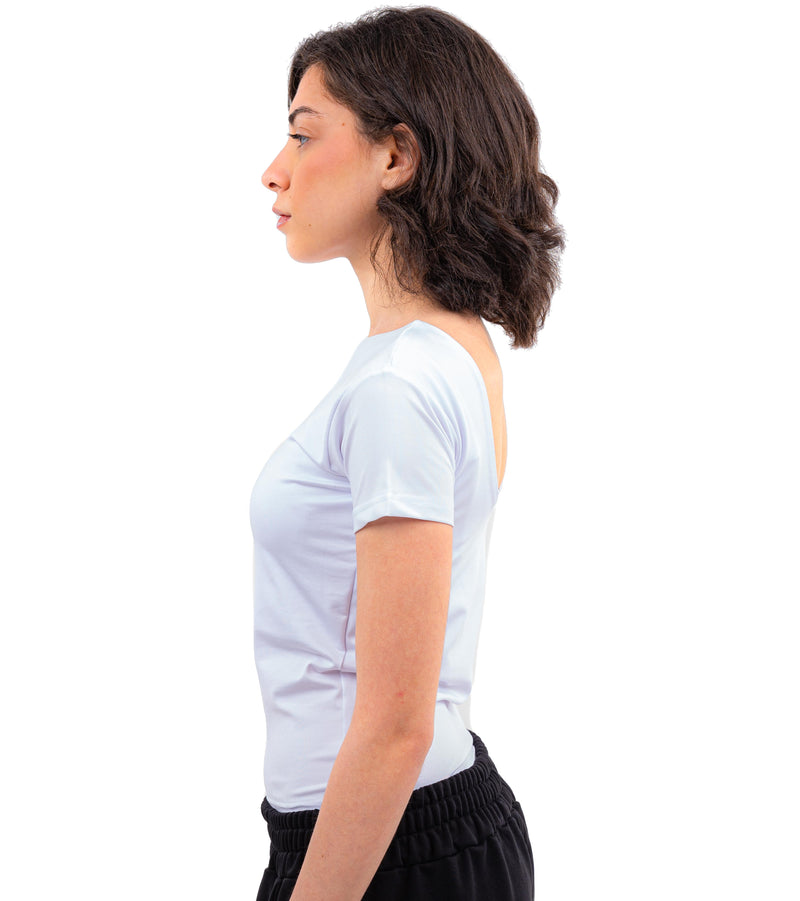 Initials Backless Short Sleeves Top