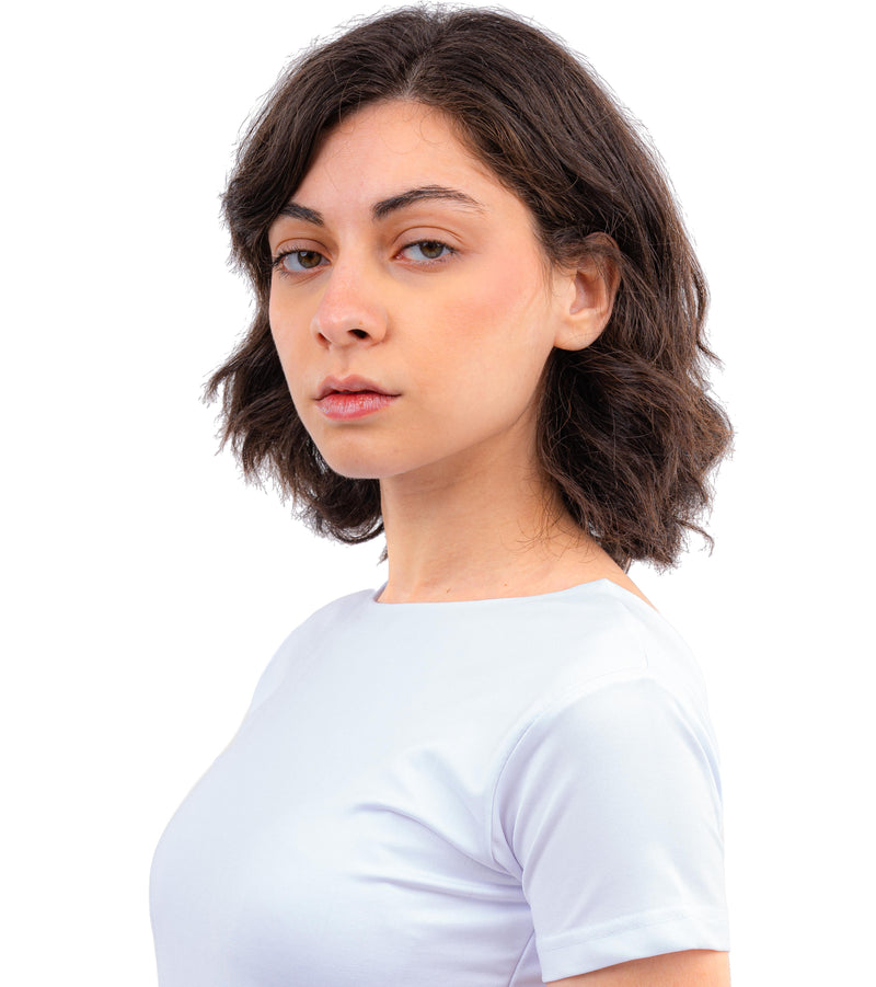 Initials Backless Short Sleeves Top