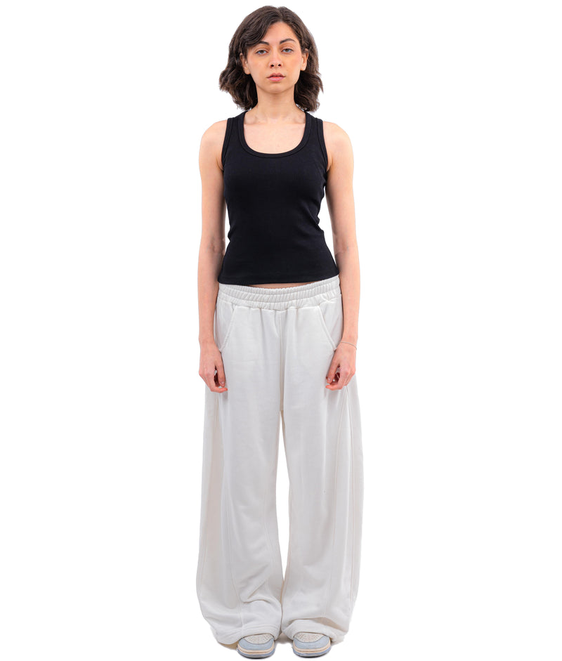 Initials U-Shaped Ribbed Tank Top