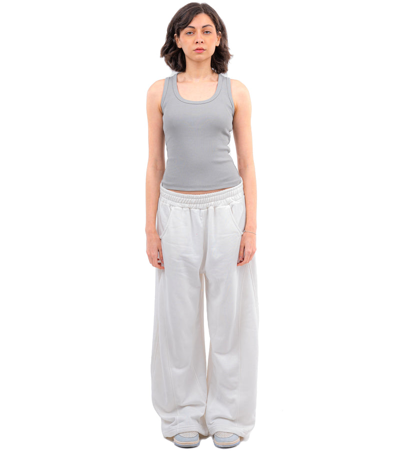 Initials U-Shaped Ribbed Tank Top