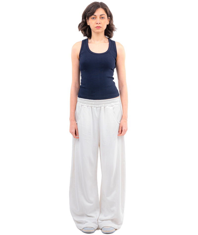 Initials U-Shaped Ribbed Tank Top