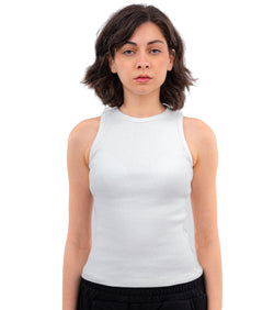 Initials Round-neck Ribbed Tank Top