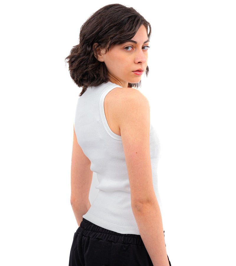 Initials Round-neck Ribbed Tank Top