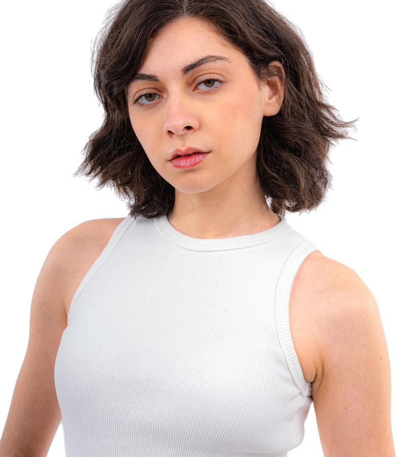 Initials Round-neck Ribbed Tank Top