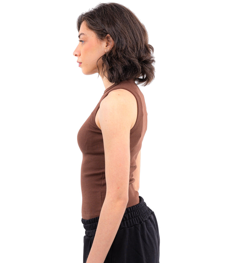 Initials Round-neck Ribbed Tank Top