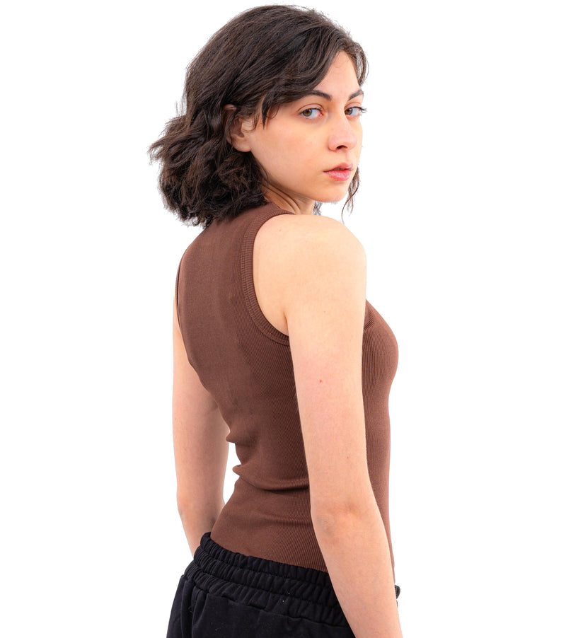 Initials Round-neck Ribbed Tank Top