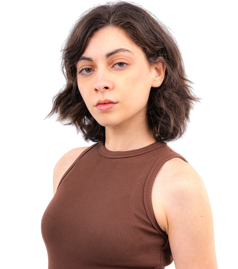 Initials Round-neck Ribbed Tank Top