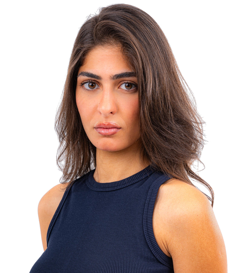 Initials Round-neck Ribbed Tank Top