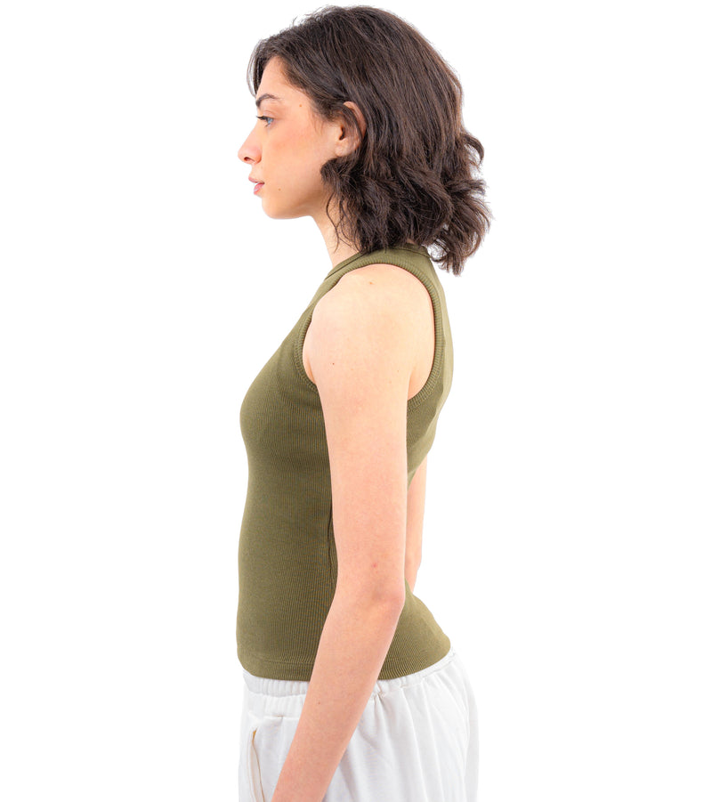 Initials Round-neck Ribbed Tank Top