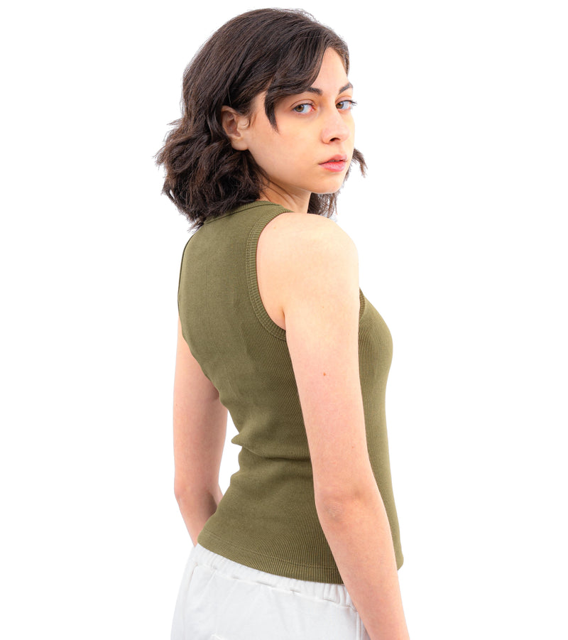 Initials Round-neck Ribbed Tank Top