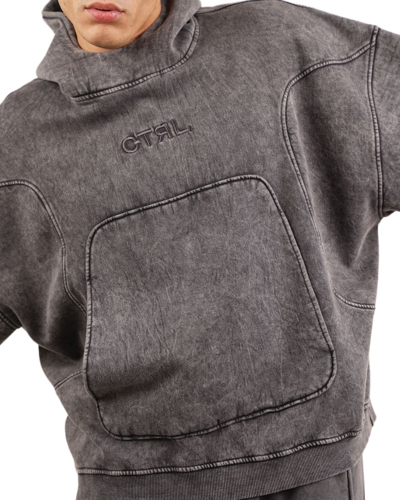 Grey-washed hoodie