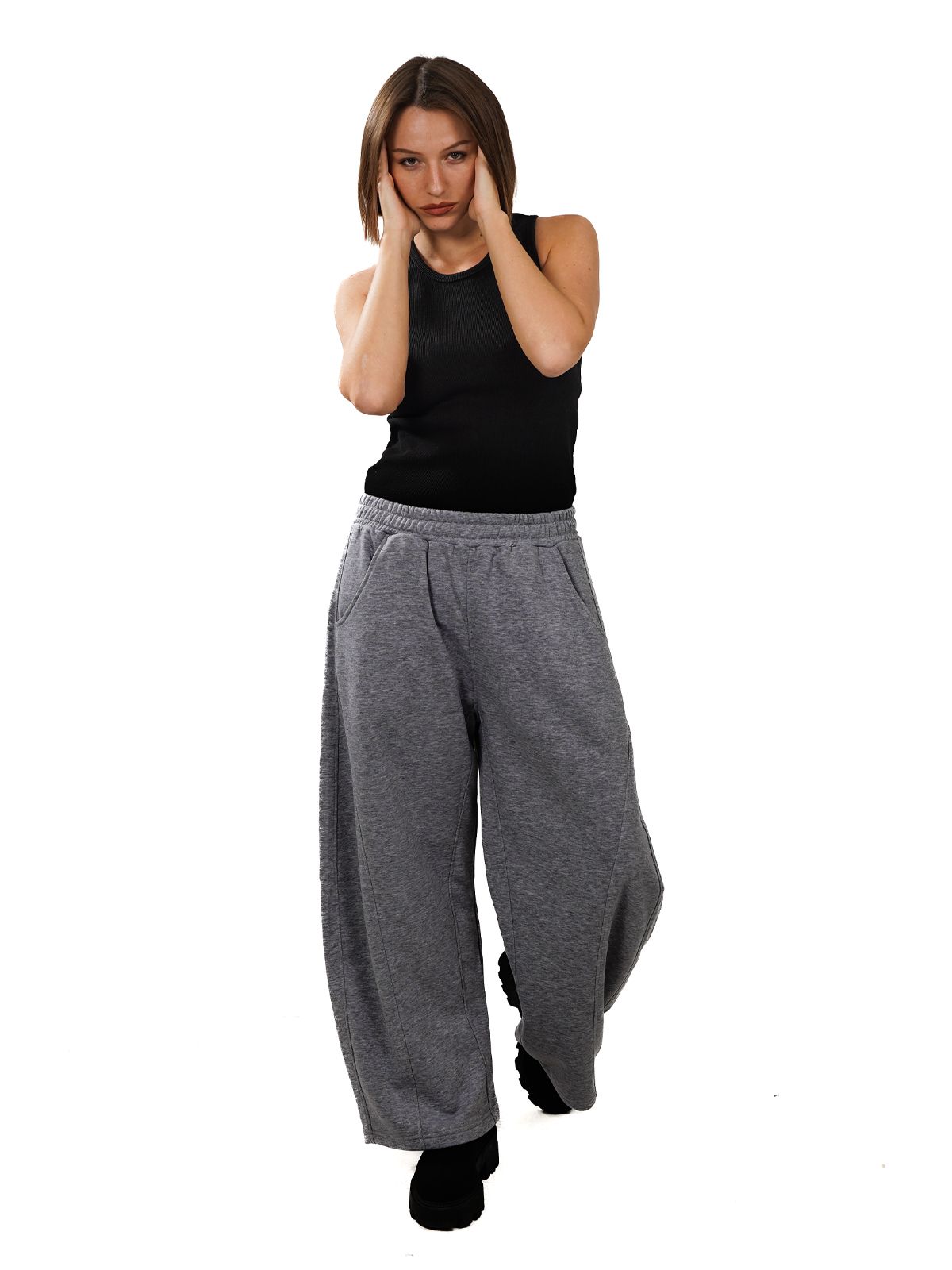 Initials wide leg sweatpants