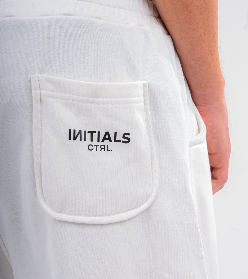 Initials wide leg sweatpants - White