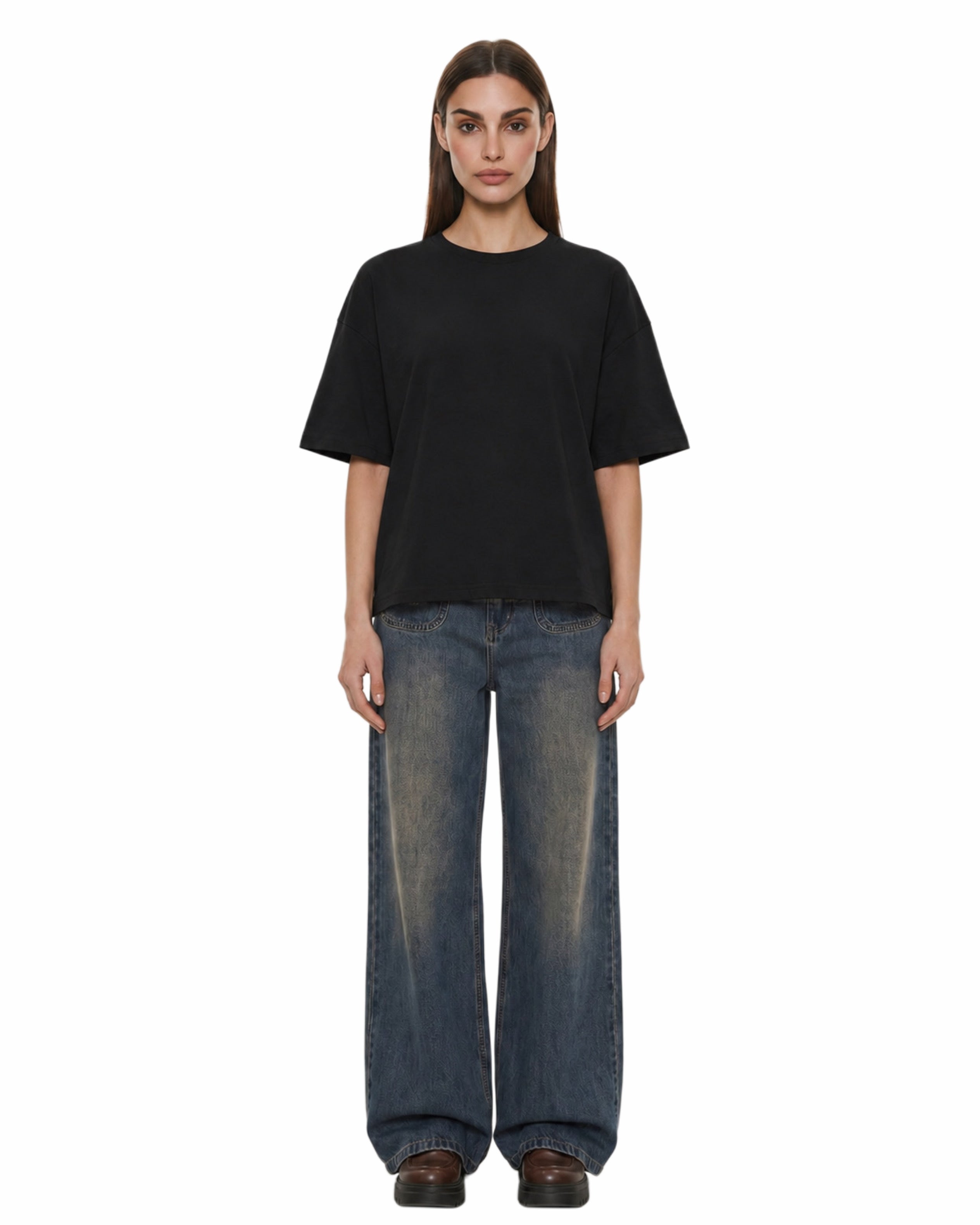 Initials Boxy Fit T-shirt - Women