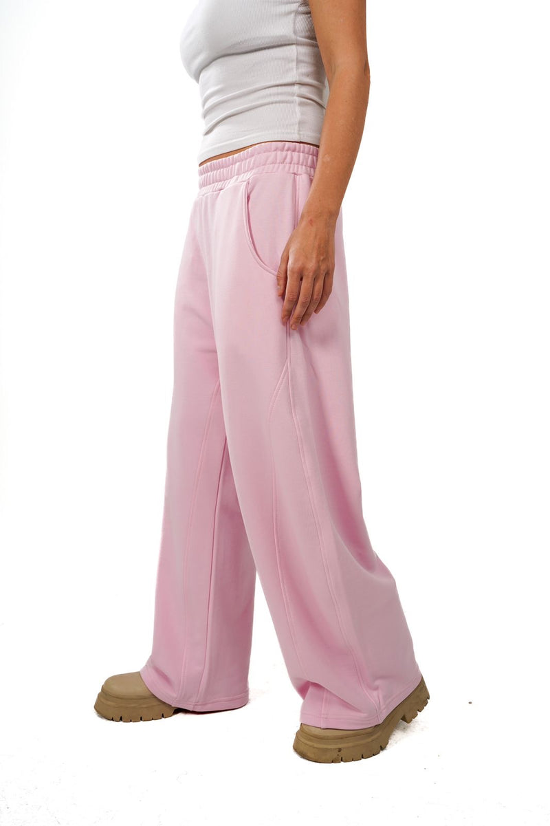 Initials wide leg sweatpants - Pink