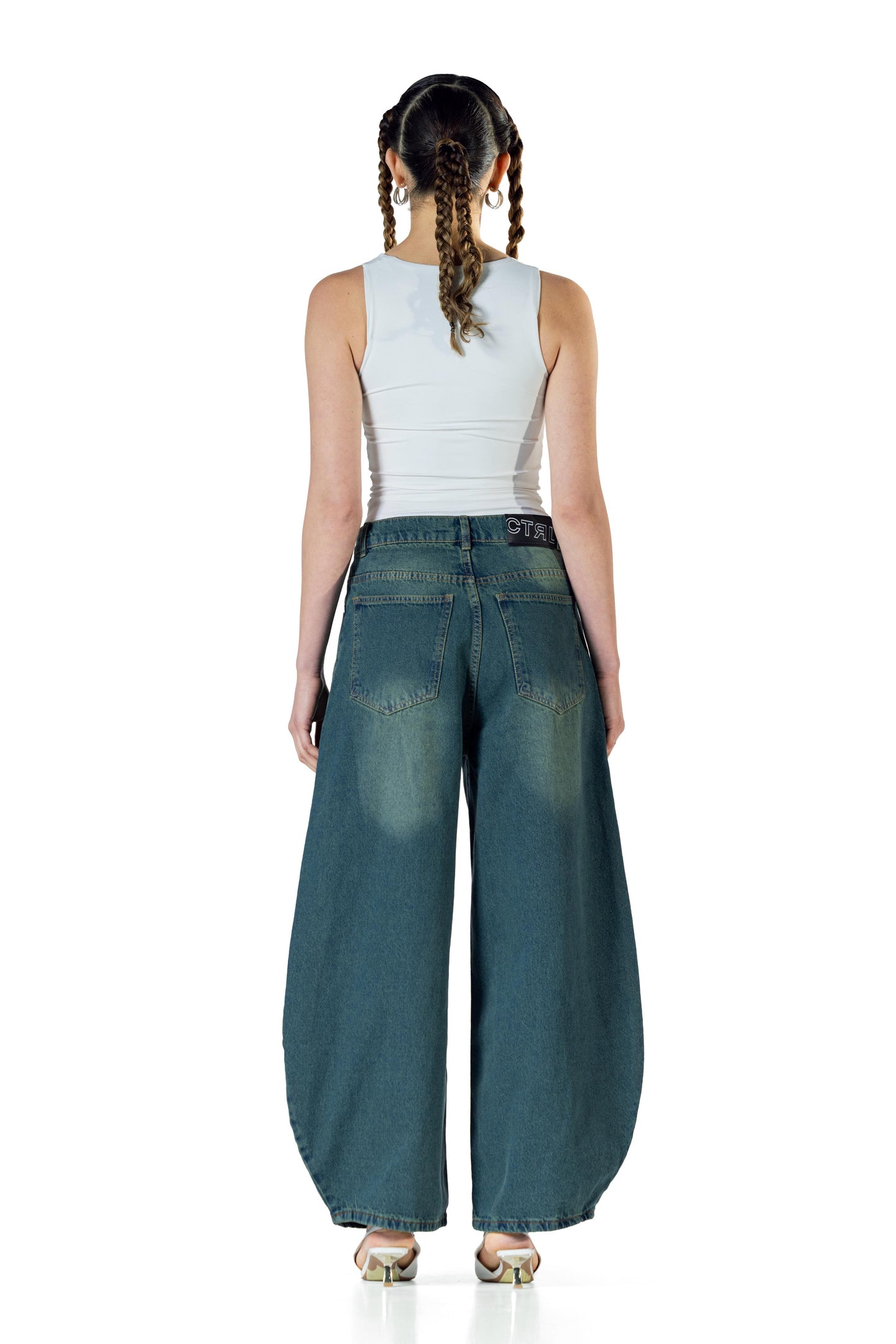 Baggy Fit - Washed Teal Denim