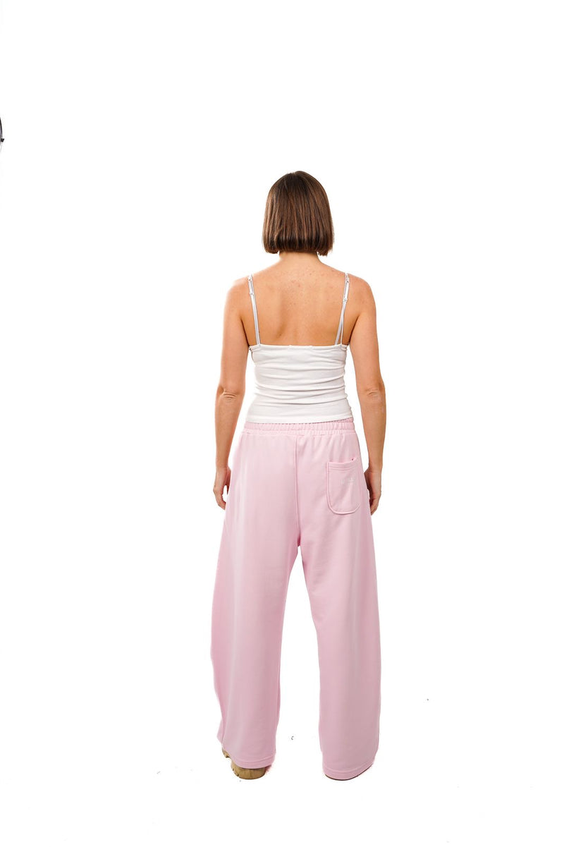 Initials wide leg sweatpants - Pink