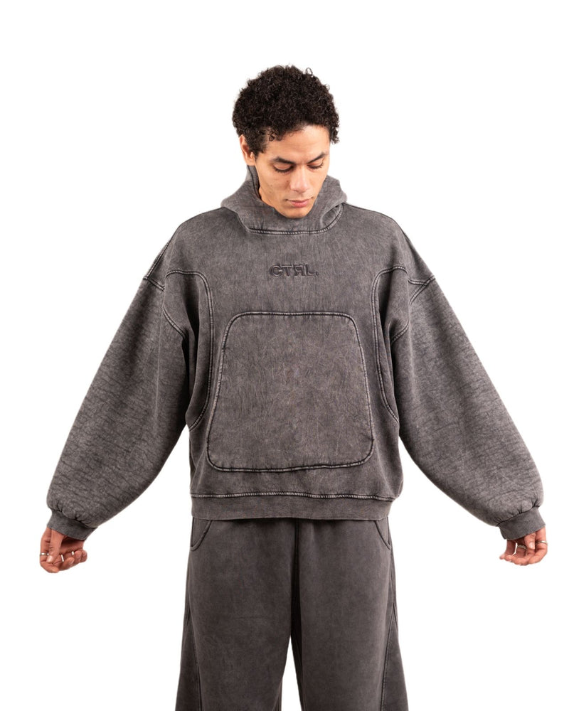 Grey-washed hoodie