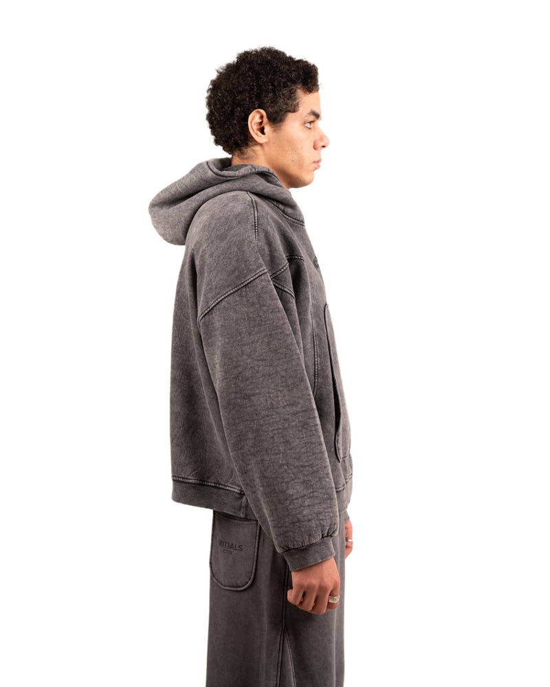 Grey-washed hoodie