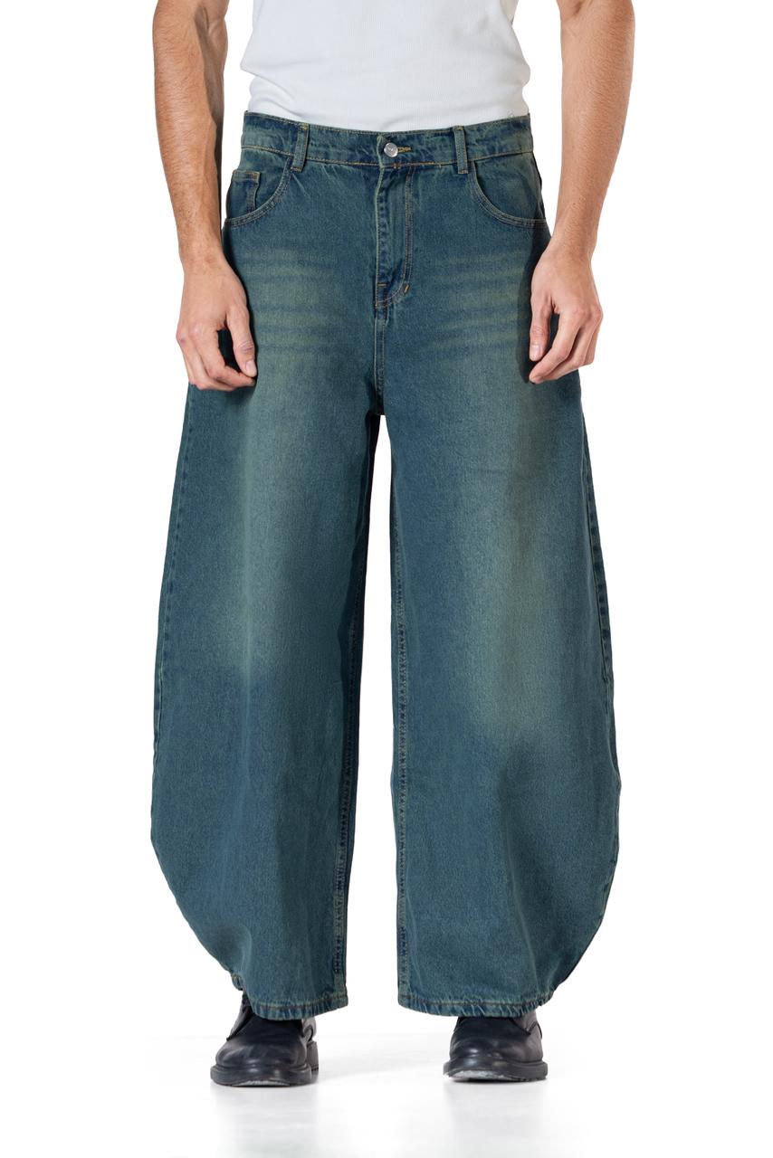 Baggy Fit - Washed Teal Denim