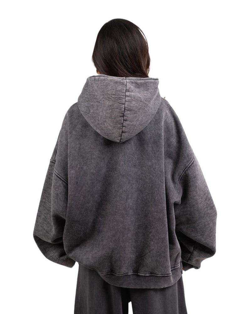 Grey-washed hoodie