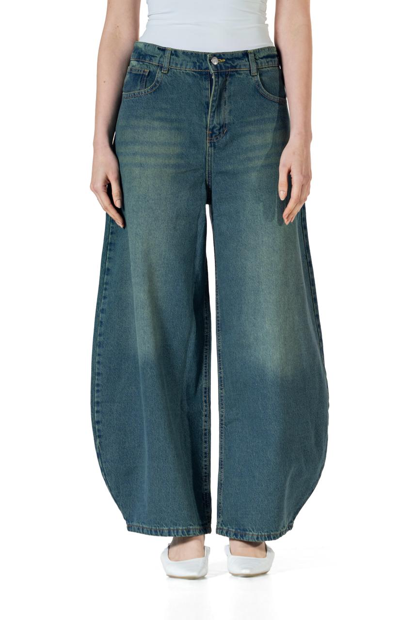 Baggy Fit - Washed Teal Denim