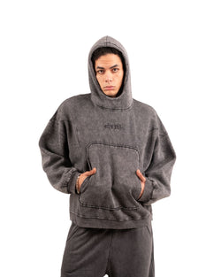 Grey-washed hoodie