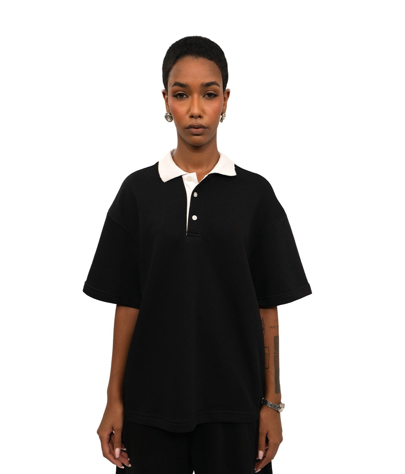 Dual-Tone Polo T-shirt