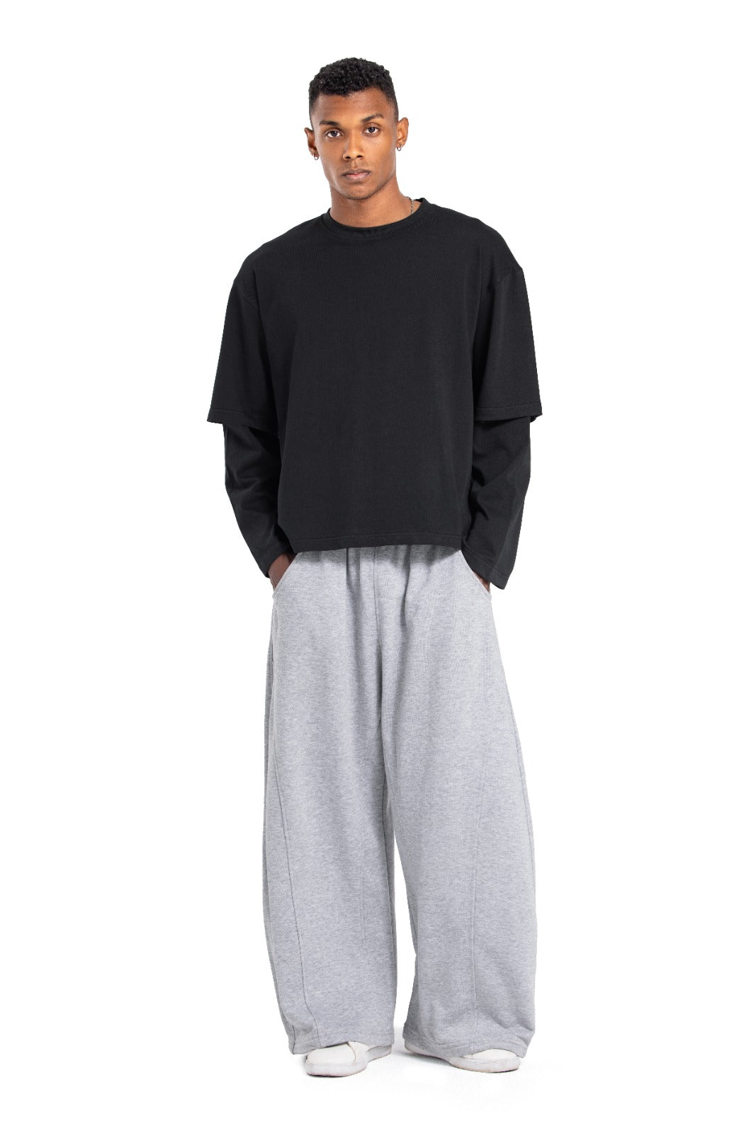 Initials Double Sleeve Boxy T-shirt