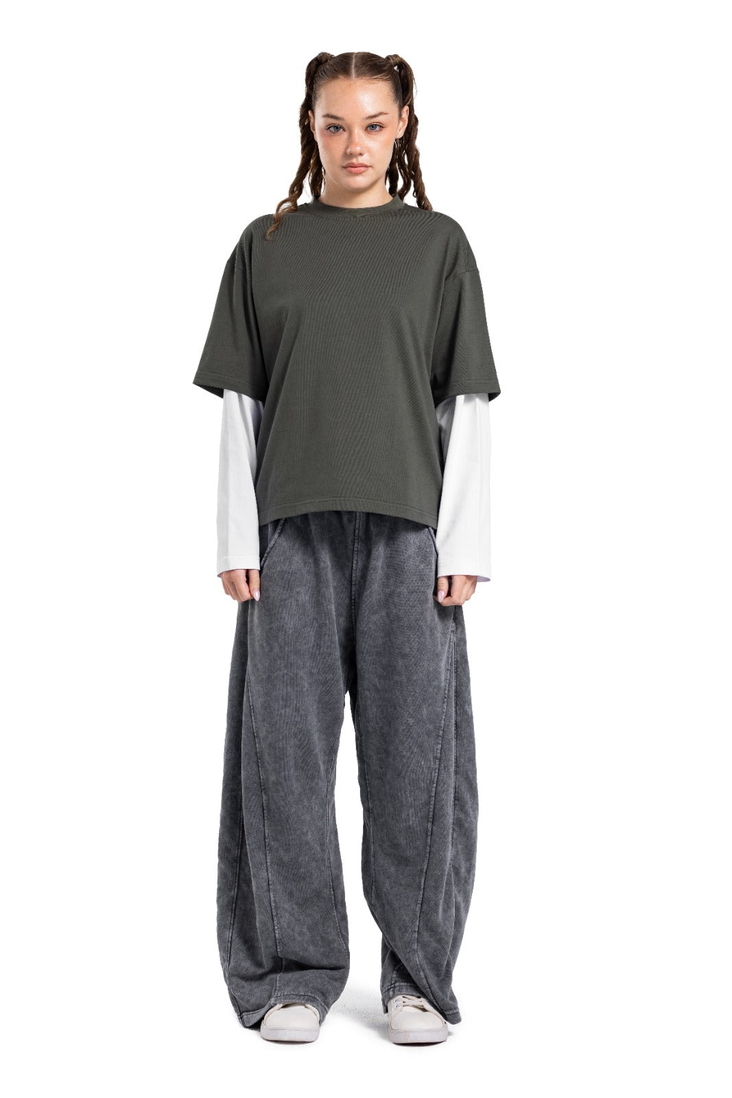 Initials Double Sleeve Boxy T-shirt