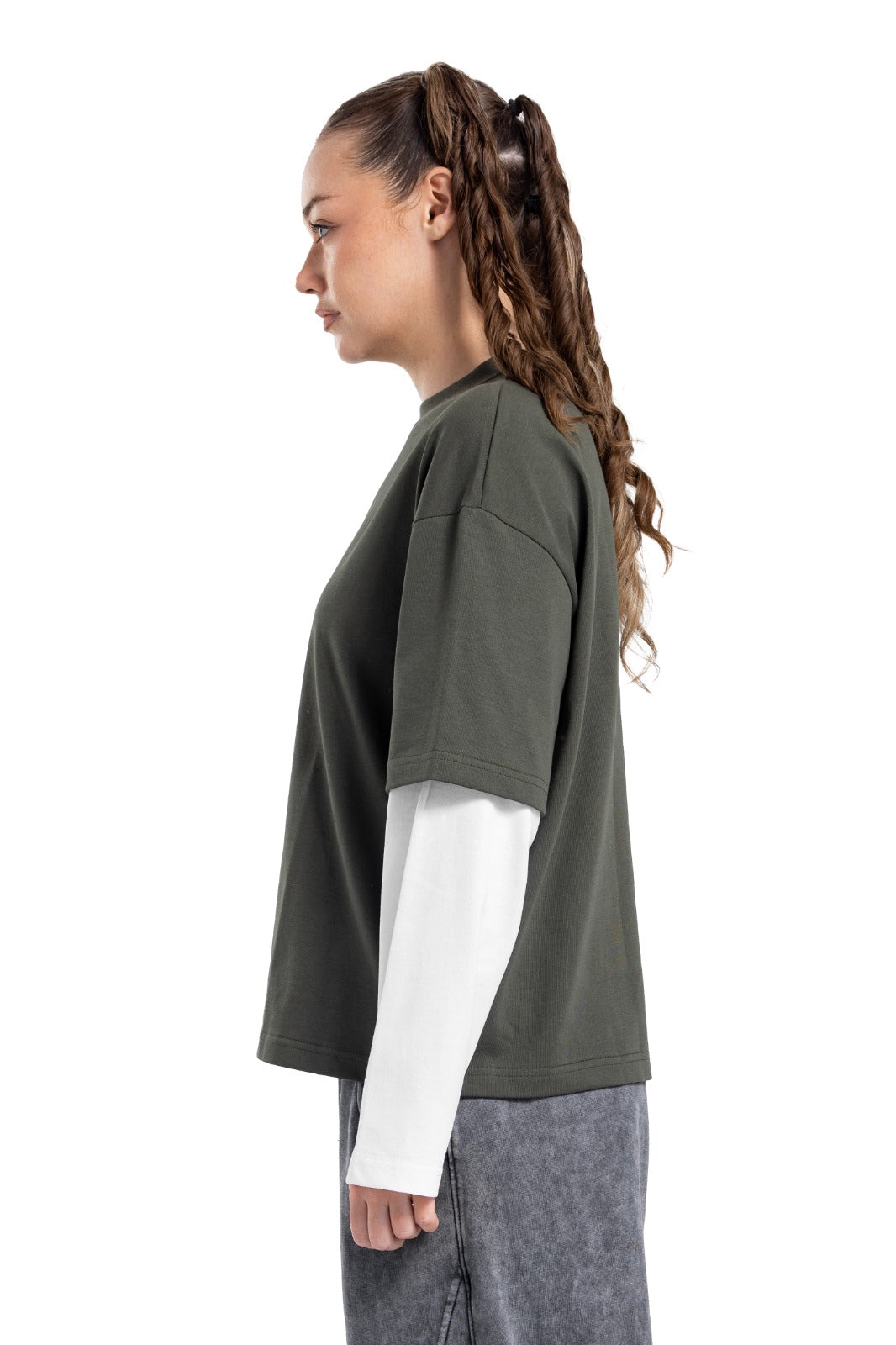 Initials Double Sleeve Boxy T-shirt